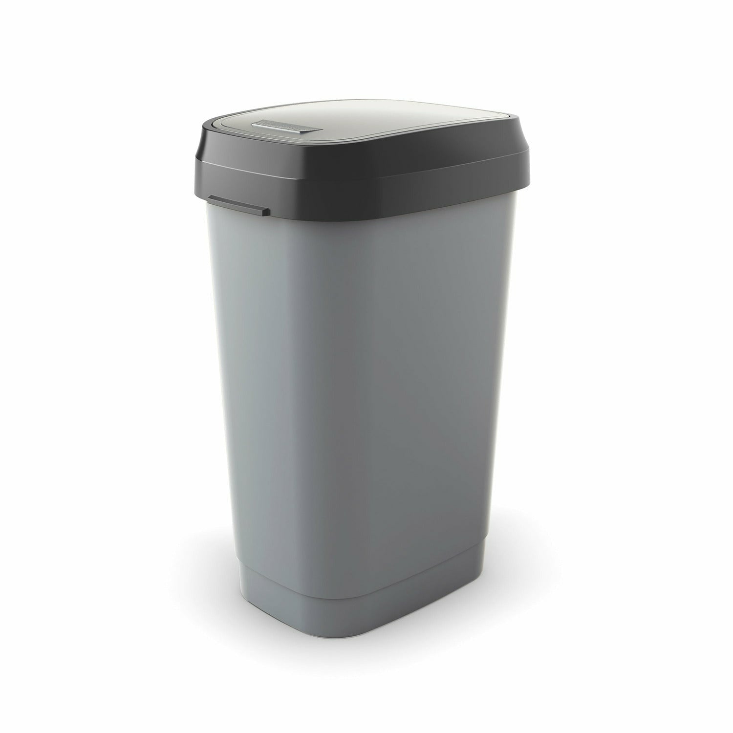 KETER - Pattumiera basculante grigio 50 litri Dual Swing Bin Style L - h62x31x42 cm